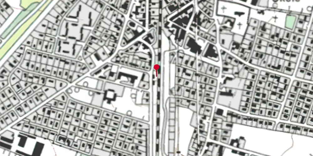 Historisk kort over Hedensted Station [1920-1974]