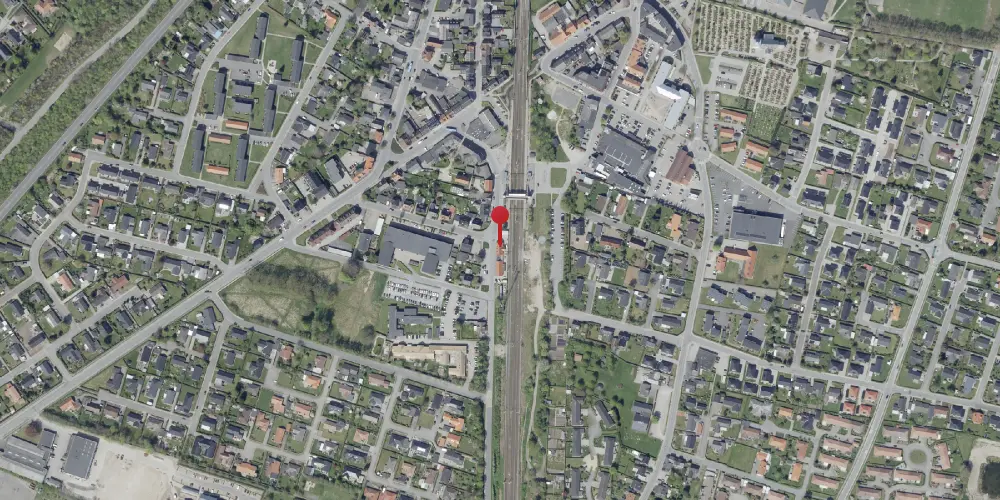 Historisk kort over Hedensted Station [1920-1974]