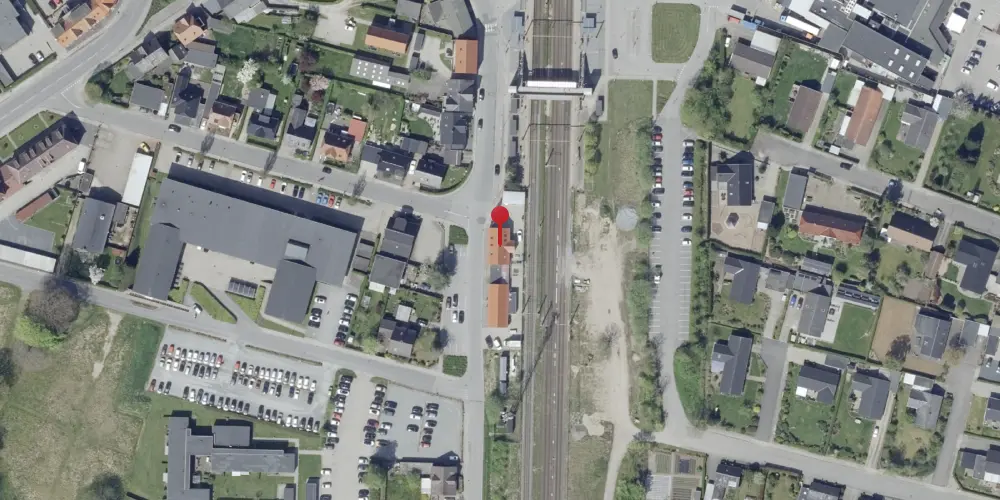 Historisk kort over Hedensted Station [1920-1974]