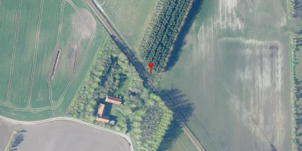 Historisk kort over Raakjær Trinbræt Historisk kort over Raakjær Trinbræt