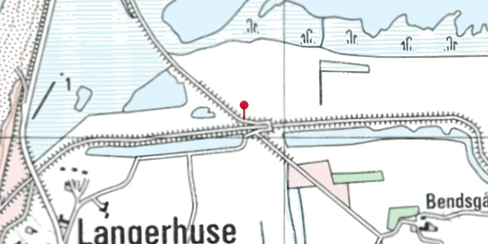 Historisk kort over Langerhuse Trinbræt