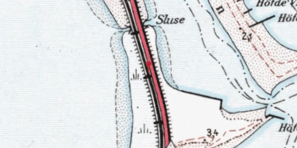Historisk kort over Thyborøn Færge Trinbræt Historisk kort over Thyborøn Færge Trinbræt