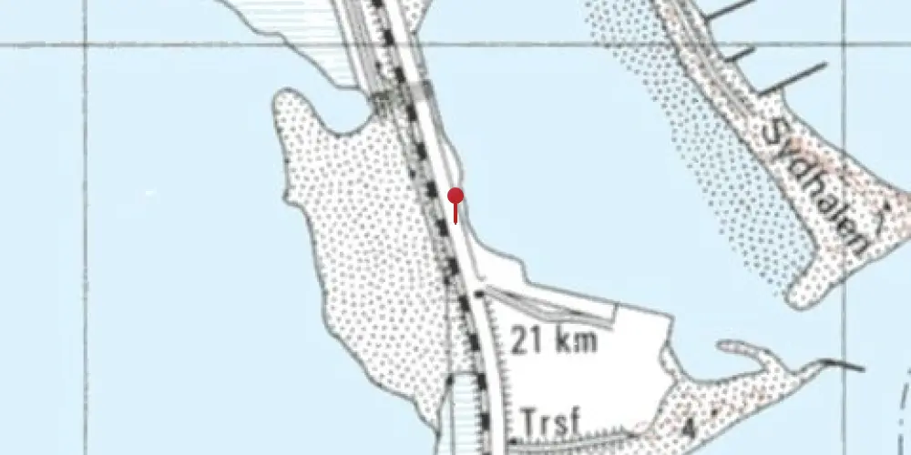 Historisk kort over Thyborøn Færge Trinbræt Historisk kort over Thyborøn Færge Trinbræt