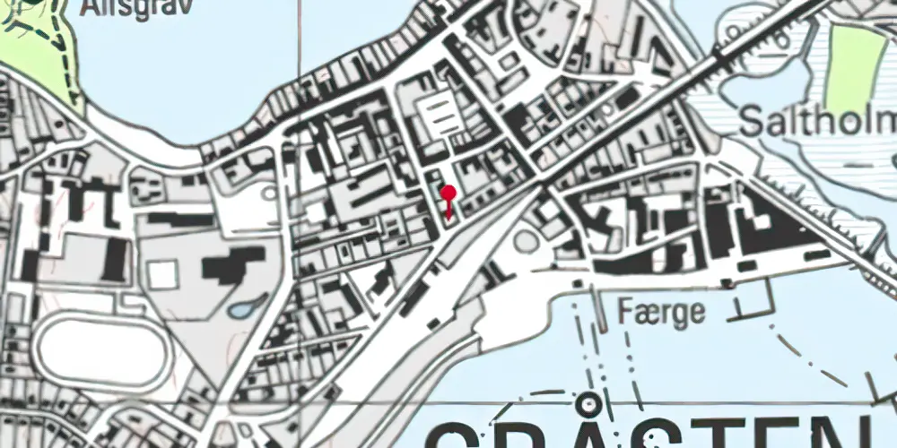 Historisk kort over Gråsten Amtsbanegård