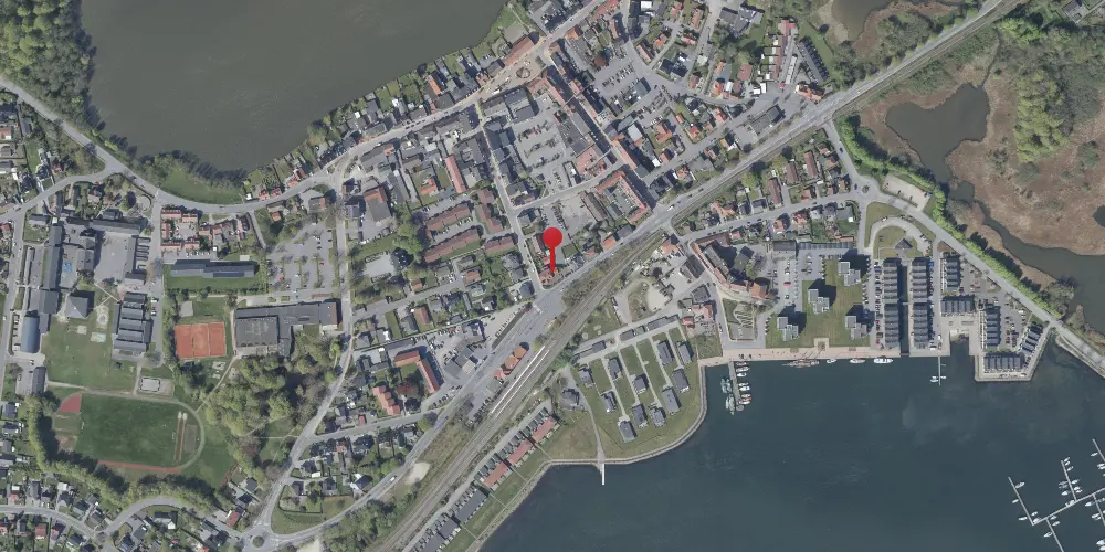 Historisk kort over Gråsten Amtsbanegård