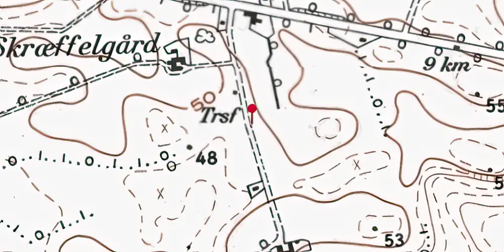 Historisk kort over Nørballe Trinbræt