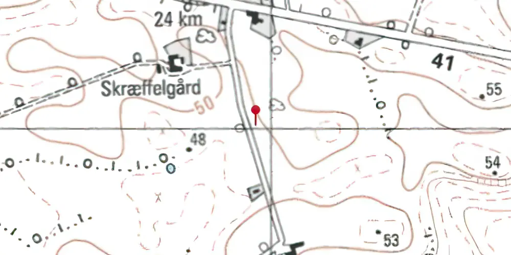 Historisk kort over Nørballe Trinbræt