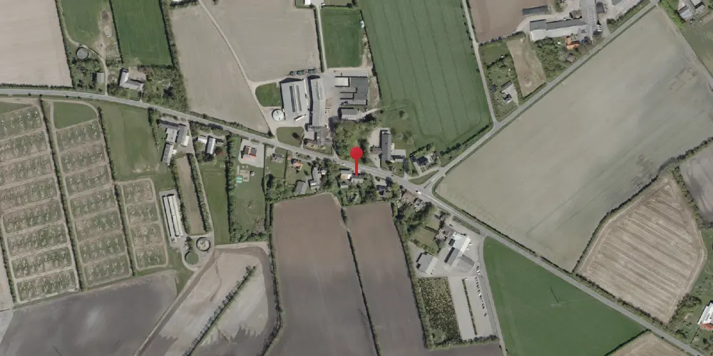 Historisk kort over Alslev Kro (Smalspor) Holdeplads