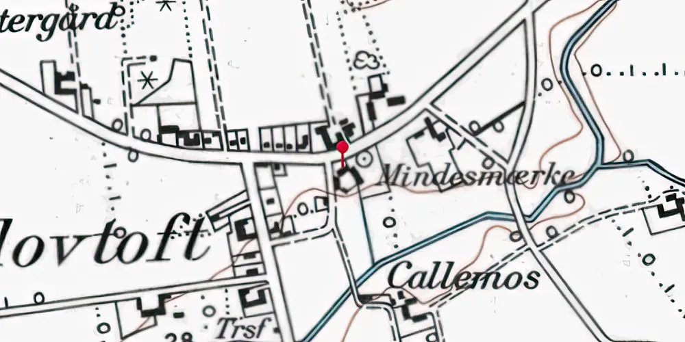 Historisk kort over Klovtoft (Smalspor) Stationskro Historisk kort over Klovtoft (Smalspor) Stationskro