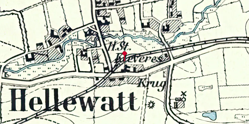Historisk kort over Hellevad (Smalspor) Stationskro Historisk kort over Hellevad (Smalspor) Stationskro