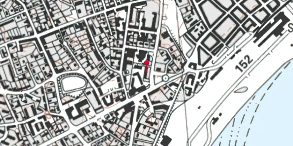 Historisk kort over Helsingør Banegård [1864-1891]