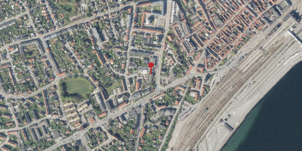 Historisk kort over Helsingør Banegård [1864-1891]