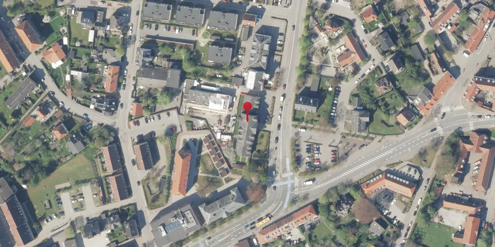 Historisk kort over Helsingør Banegård [1864-1891]