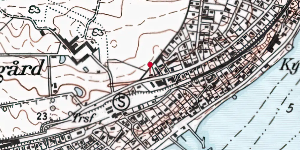 Historisk kort over Snekkersten Trinbræt [1879-1891]