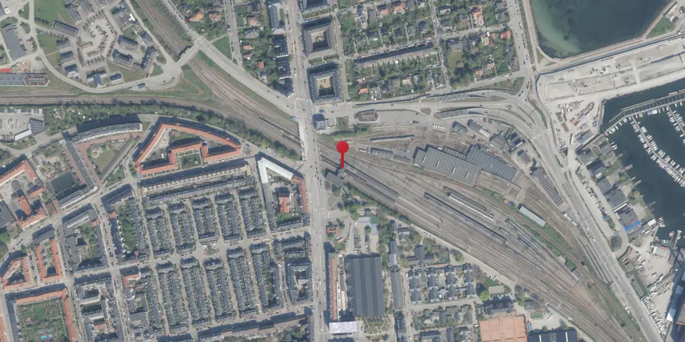 Historisk kort over Svanemøllen S-togsstation