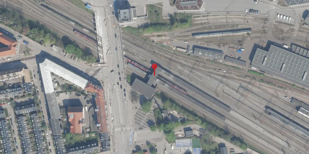 Historisk kort over Svanemøllen S-togsstation