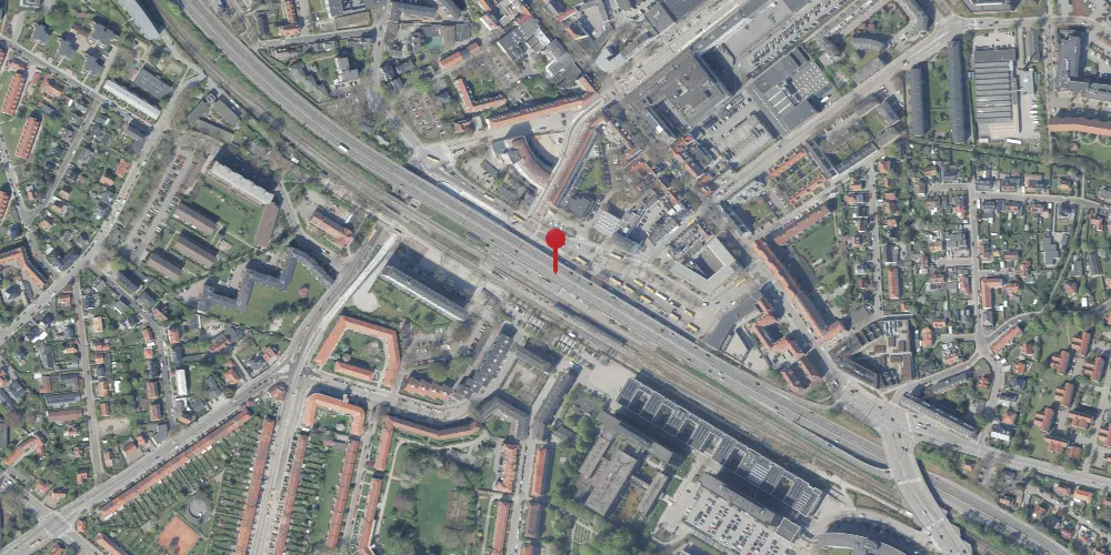 Historisk kort over Lyngby Station [1890-1957]