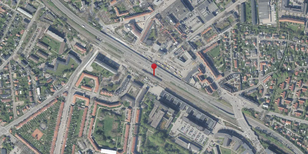 Historisk kort over Lyngby Station