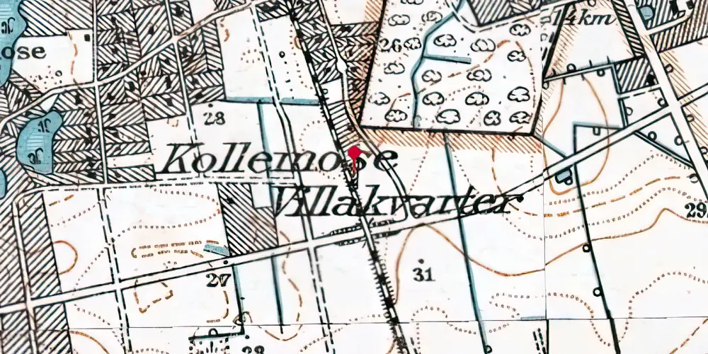 Historisk kort over Virum S-togsstation Historisk kort over Virum S-togsstation