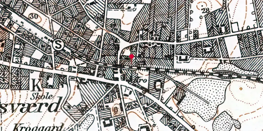 Historisk kort over Bagsværd S-togstrinbræt Historisk kort over Bagsværd S-togstrinbræt