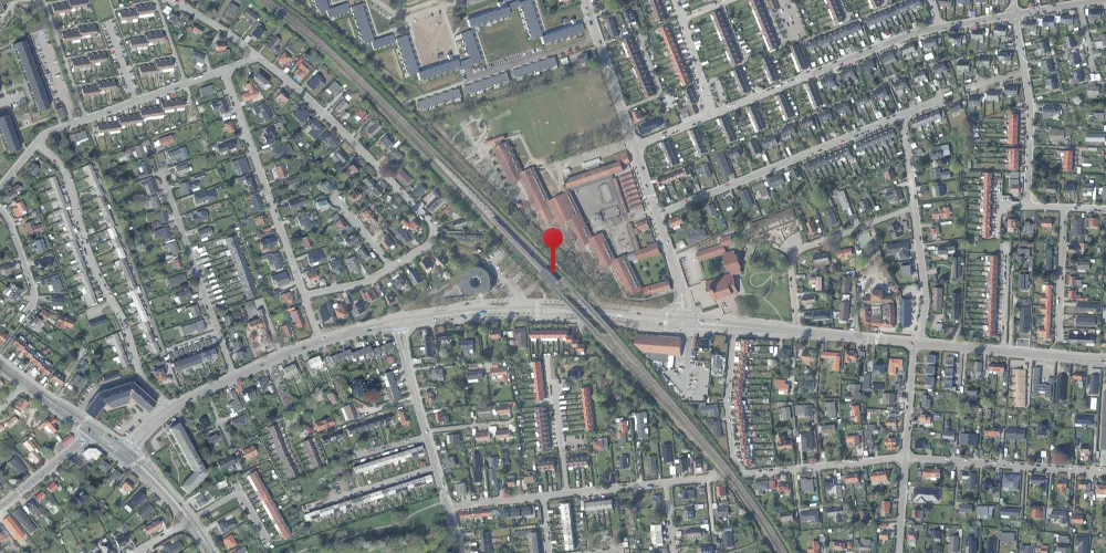 Historisk kort over Stengården S-togstrinbræt