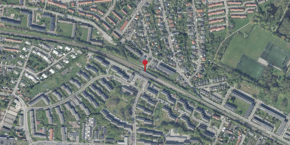 Historisk kort over Kildebakke S-togstrinbræt