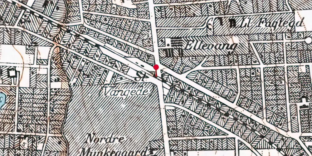 Historisk kort over Vangede S-togstrinbræt