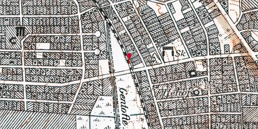 Historisk kort over Dyssegård S-togstrinbræt