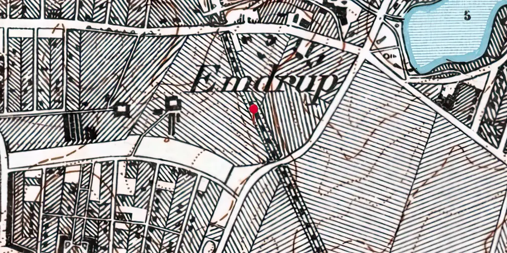 Historisk kort over Emdrup S-togstrinbræt Historisk kort over Emdrup S-togstrinbræt