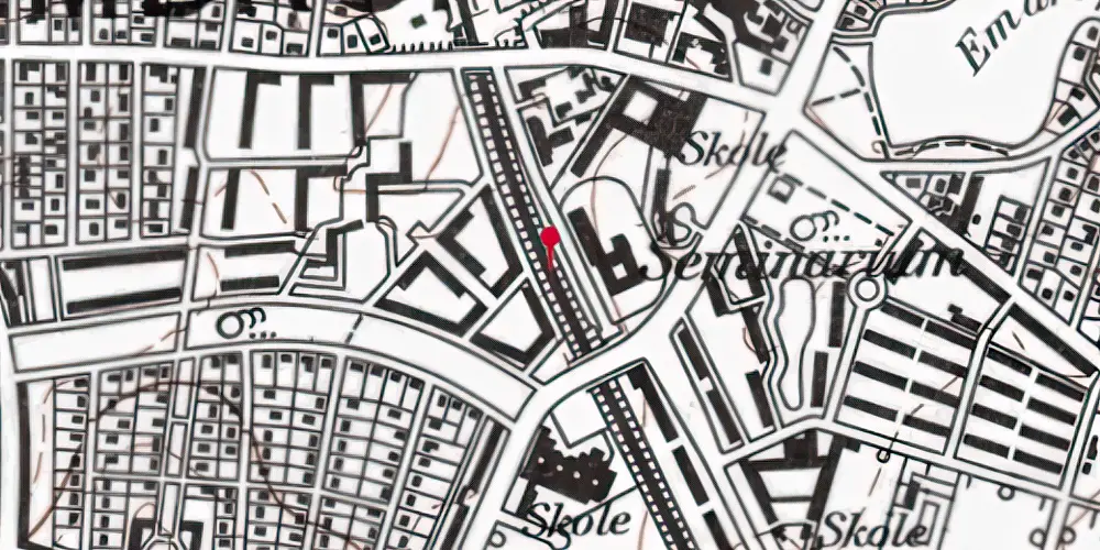 Historisk kort over Emdrup S-togstrinbræt Historisk kort over Emdrup S-togstrinbræt