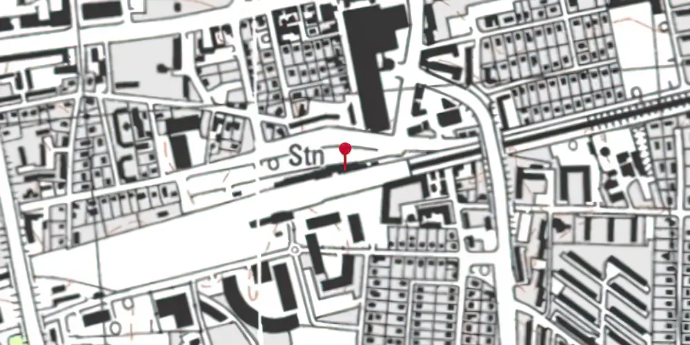 Historisk kort over Glostrup Station [1847-1918]