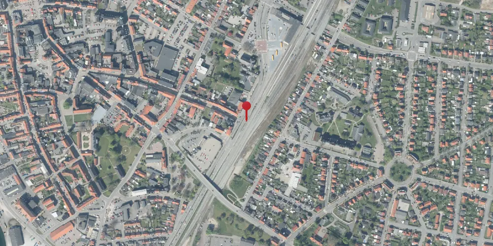 Historisk kort over Nykøbing Falster Station [1872-1963]
