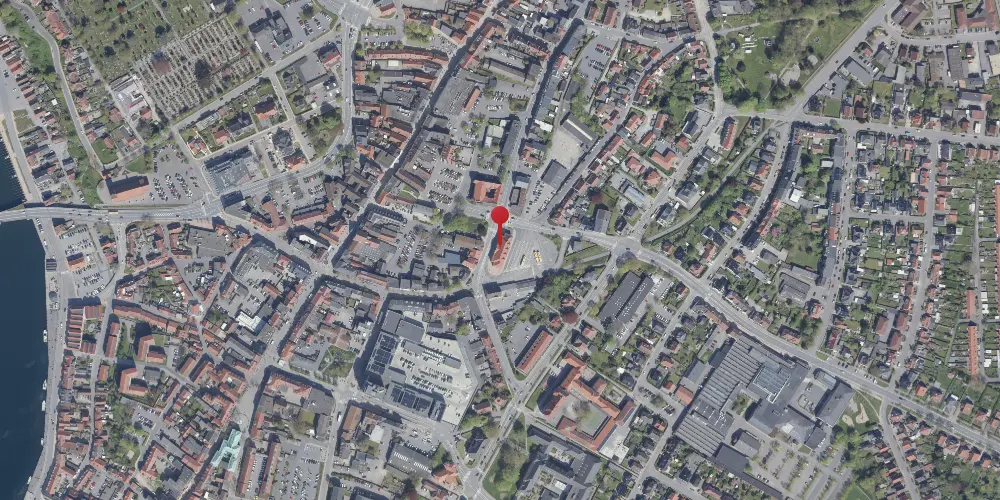 Historisk kort over Sønderborg By Amtsbanegård [1898-1914]