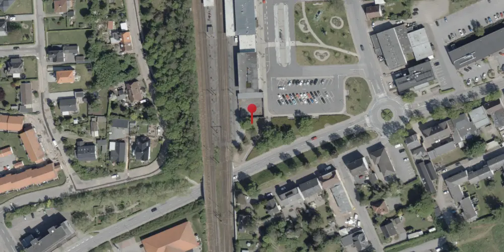 Historisk kort over Vojens Station [1864-1966]