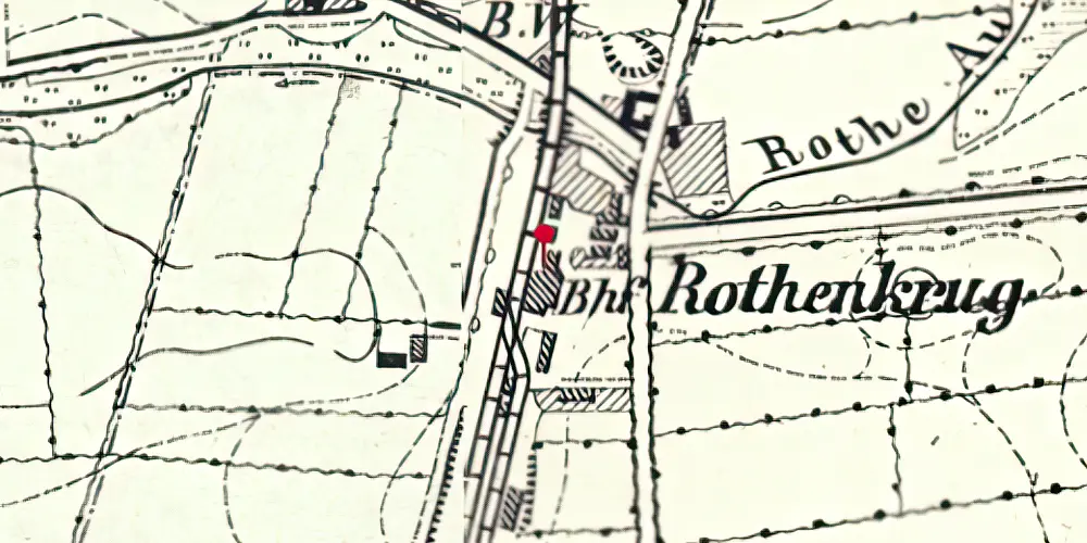 Historisk kort over Rødekro Station [1864-1969]