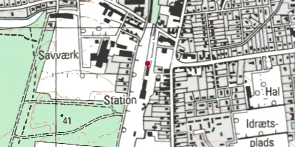 Historisk kort over Rødekro Station [1864-1969]