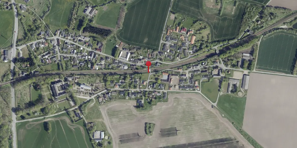 Historisk kort over Hansted Trinbræt Historisk kort over Hansted Trinbræt