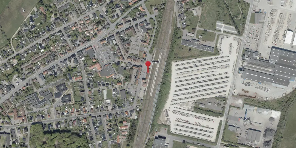 Historisk kort over Tinglev Station [1864-1957]