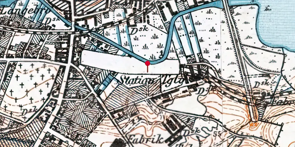 Historisk kort over Kolding Sydbanegård [1932-1948]