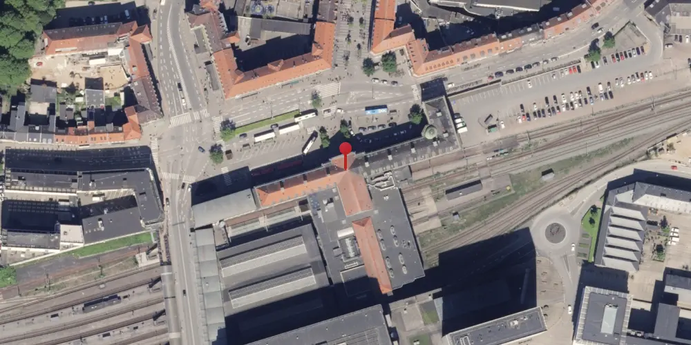 Historisk kort over Aarhus Banegård [1862-1884]