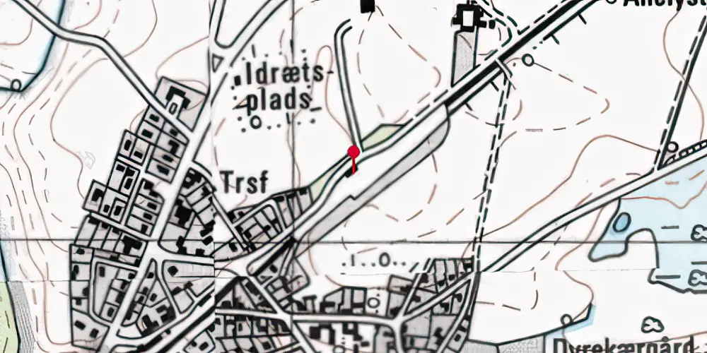 Historisk kort over Tvingstrup Station