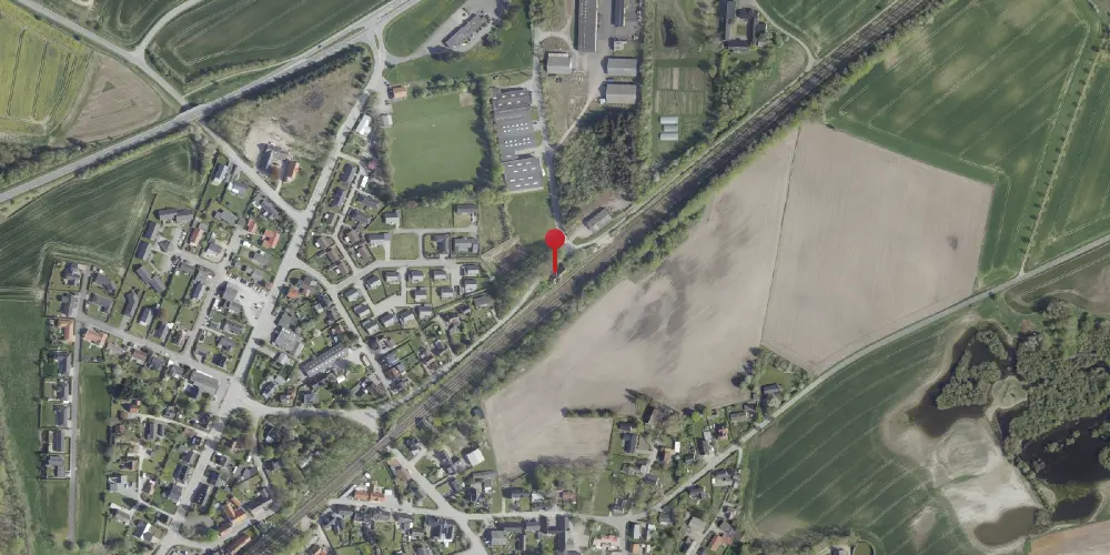 Historisk kort over Tvingstrup Station