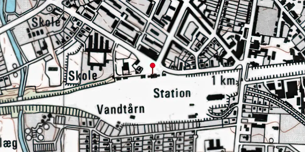 Historisk kort over Ringsted Station [1856-1924]