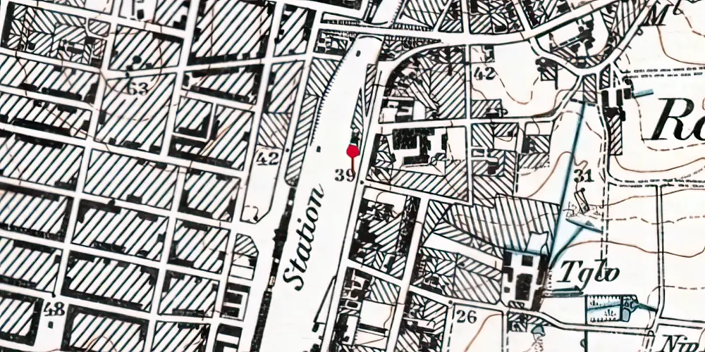 Historisk kort over Esbjerg Station [1874-1904]