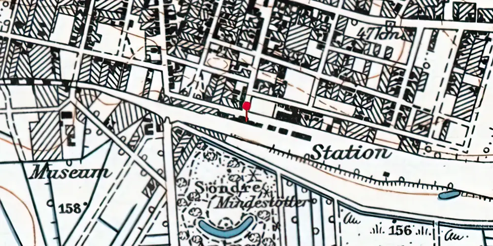 Historisk kort over Herning Banegård [1906-1979]