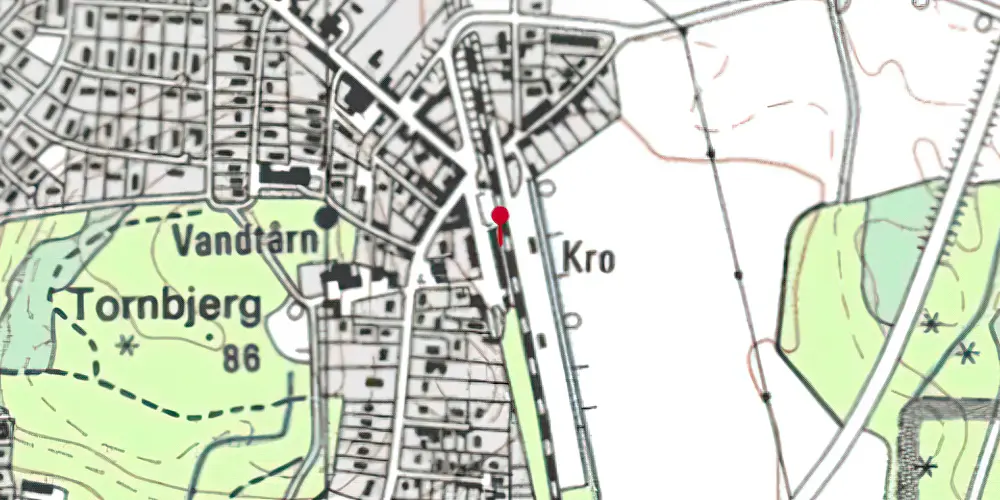 Historisk kort over Hovedgård Station Historisk kort over Hovedgård Station