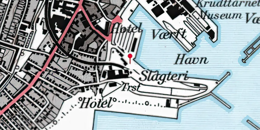 Historisk kort over Frederikshavn Havnestation [1891-1960]