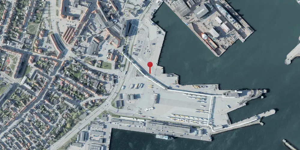 Historisk kort over Frederikshavn Havnestation [1960-1977]