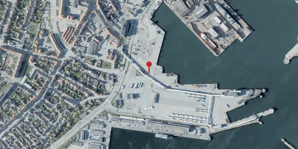 Historisk kort over Frederikshavn Havnestation [1977-1994]