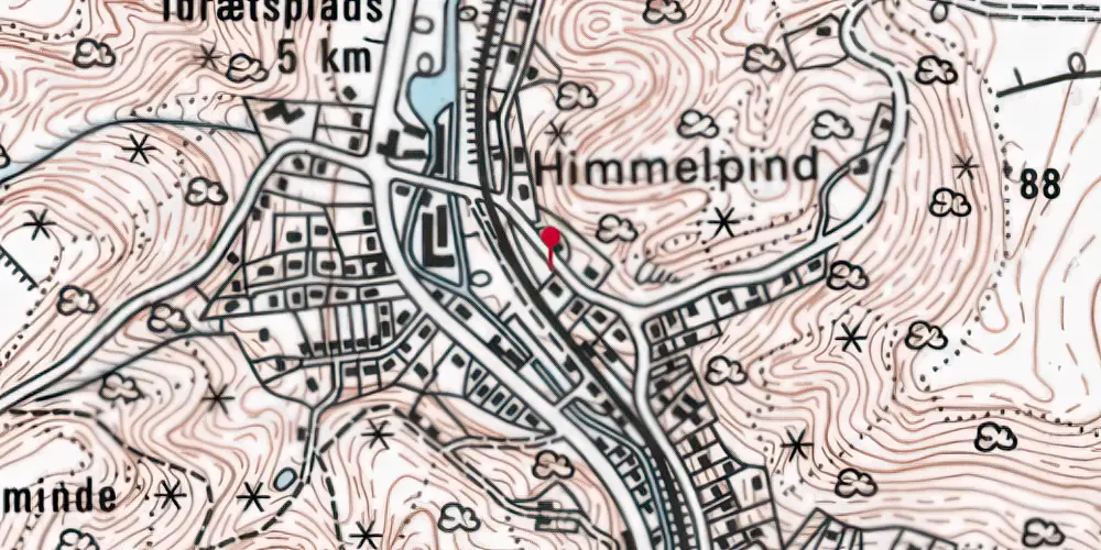 Historisk kort over Grejsdal Privatbanestation [1894-1914]